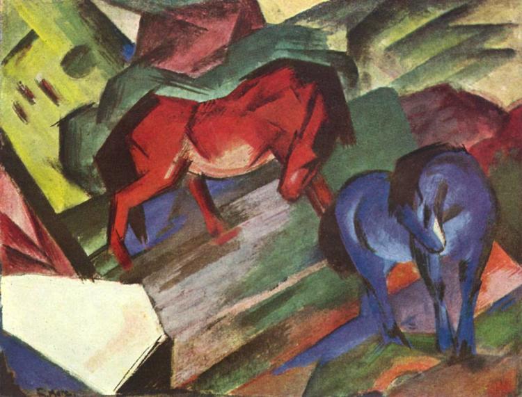 Franz Marc Red and Blue Horse (mk34)